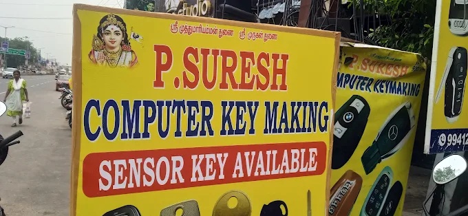 P. Suresh Computer Key Making Storefront Banner